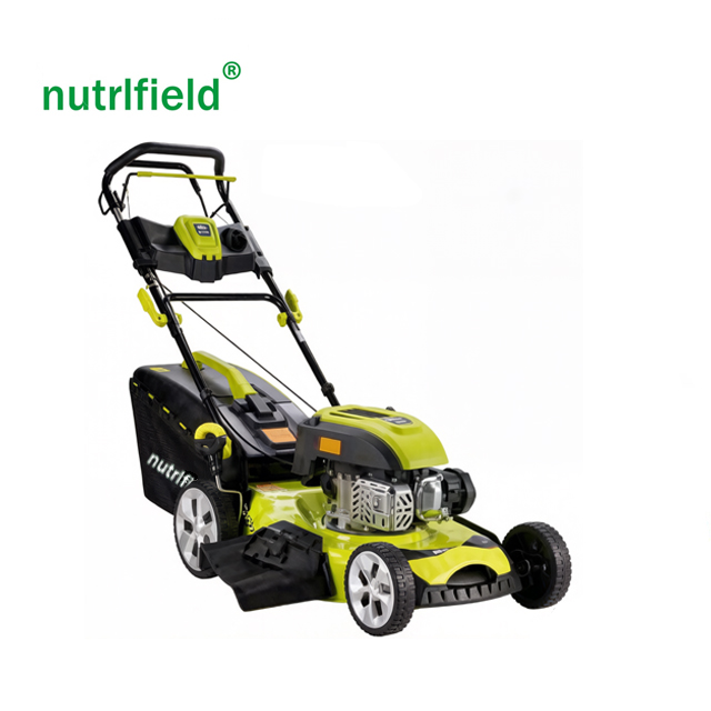 196CC Gasoline Engine Multi-Function Self-Propelled Lawn Mower | 8"/11" Wheels | half plastic grass catcher